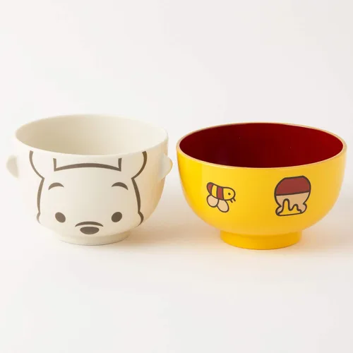Vista 2 de Disney SAN2065-5 Winnie the Pooh - Juego de tazón de sopa y tazón de arroz, mini