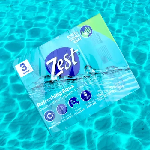 Vista 2 de Zest Jabón desodorante en barra refrescante con vitamina E, 3 barras de 4 onzas (3.99 oz) cada una, paquete de 3