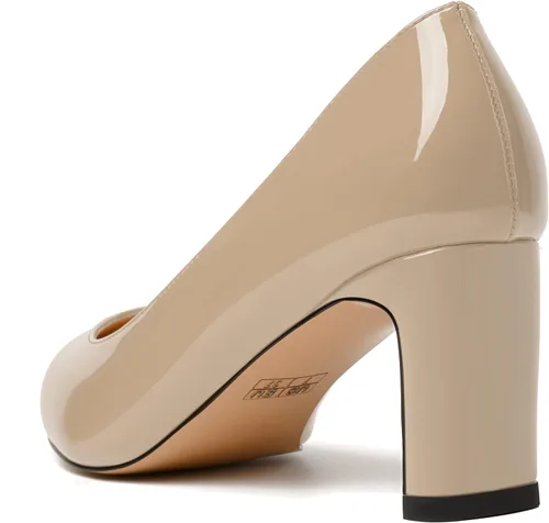 Vista 7 de Zapatos de tacón medio grueso para mujer, con puntera puntiaguda, de 2.5 pulgadas