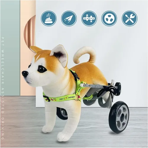 Vista 3 de Silla de ruedas para perros para patas traseras, silla de ruedas para perros, sillas de ruedas para mascotas/perros con patas traseras