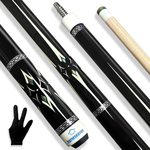 Vista 9 de HomeSeason Pool Cue Stick 58inch 18oz-21oz 12.5mm Tip Professional Billiard Canadian Maple Wood 2-Piece Combination Cues Sticks