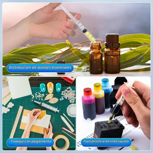 Vista 5 de Paquete de 30 jeringas de 1 ml sin aguja, jeringa con tapa, envuelta individualmente, para líquidos, laboratorios científicos, medición, dispensación