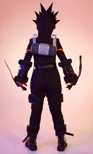 Vista 5 de miccostumes Conjunto completo unisex de anime, traje de batalla de invierno, trajes de cosplay con accesorios