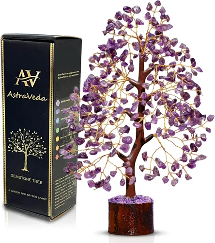Vista 18 de Árbol de 7 chakras, árbol de la vida de cristal, árboles de Feng Shui, energía positiva, regalo de meditación, cristales y piedras, artículos