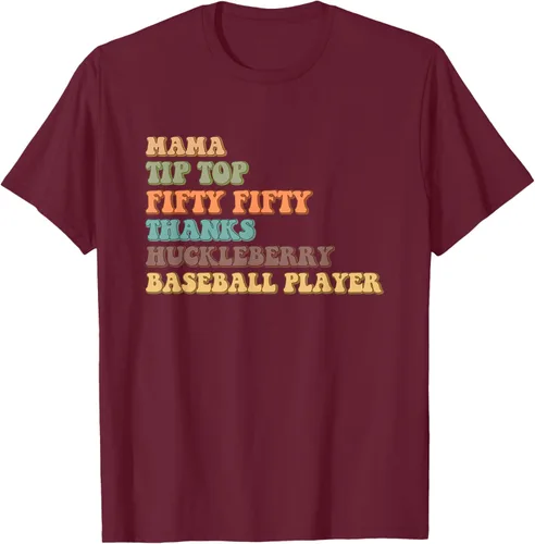 Vista 12 de Mama Tip-Top Fifty Fifty Thanks Huckleberry - Camiseta de béisbol, Negro
