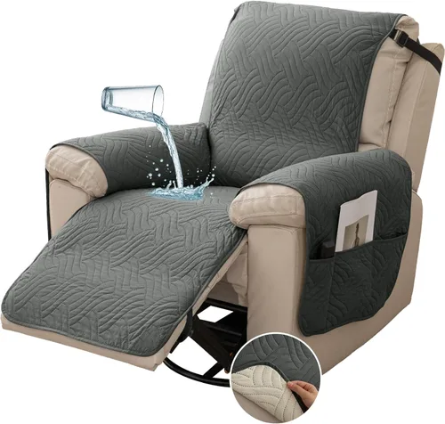 Vista 8 de Deep Dream Fundas impermeables para silla reclinable, funda antideslizante para sofá reclinable, protector de muebles para niños perezosos, funda