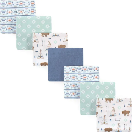 Vista 206 de Hudson Baby Unisex Baby Cotton Flannel Receiving Blankets Bundle, Neutral Woodland Pals, One Size (Pack of 2)