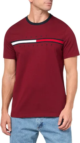 Vista 9 de Tommy Hilfiger Mens Short Sleeve Tino T-Shirt Manzana roja
