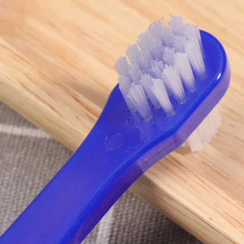 Vista 6 de Healifty Cepillo de dientes de doble cara para dentaduras postizas con cerdas dobles para una limpieza efectiva, cepillo de dientes manual compacto