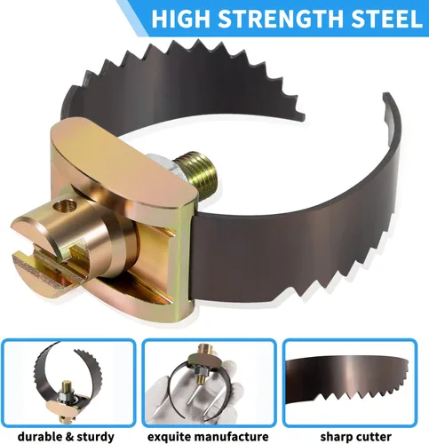 Vista 5 de 52817 T-231 2-1/2" Heavy Duty C Cutter Herramientas de limpieza de drenaje para Ridgid c-4, c-6, c-7, c-8, c-9, compatible con máquinas de limpieza