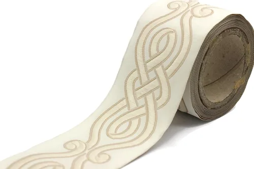 Vista 24 de Muestra 0.27 yardas 2.7 "cinta de jacquard de ajuste de cortinas en espiral para sus cortinas cortinas cortinas bandas cinta de ajuste V1 142 Beige