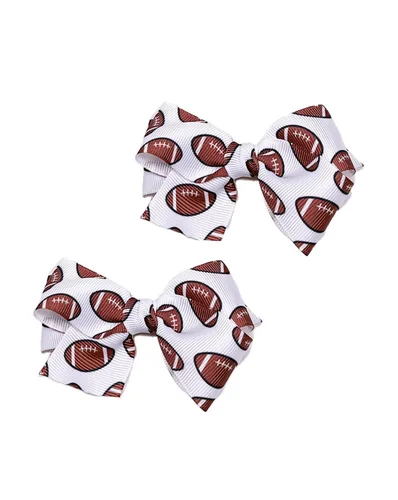 Vista 12 de BBTDIN Baby Football Turban Headband Girl Football Bows Baby Football Hair Band Bow BBG19 (3 Pcs-F1)