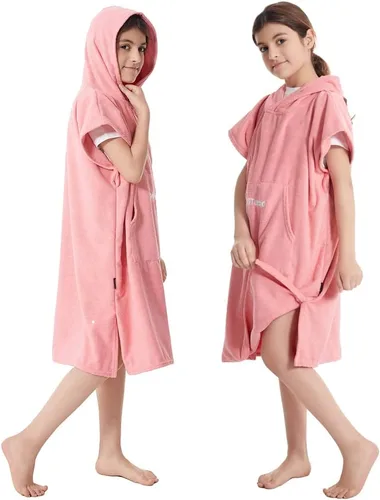 Vista 6 de Hiturbo Poncho de toalla de baño para niños: toallas de natación