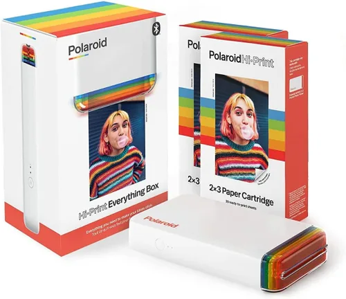 Vista 12 de Paquete de Polaroid Hi-Print + Papel - Impresora de bolsillo de foto 2x3 de segunda generación con Bluetooth conectada Dye-Sub - Impresora negra +