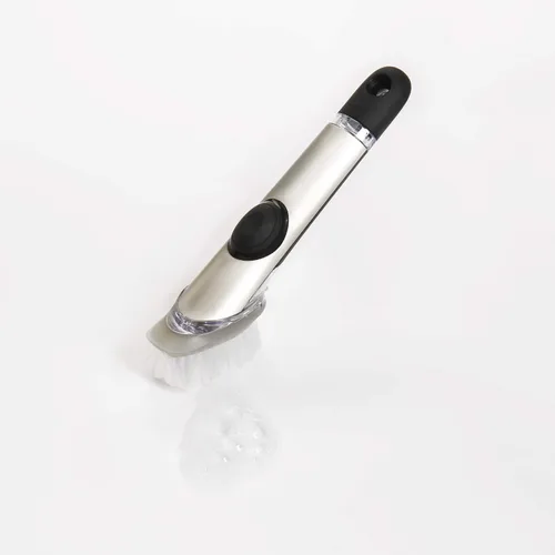 Vista 7 de OXO Cepillo dispensador de jabón de acero, limpiador de platos