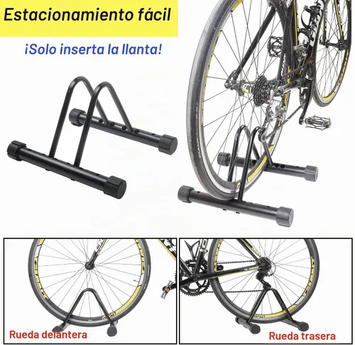 Vista 3 de Soporte de bicicleta para bicicletas de montaña y carretera, soporte ajustable para bicicletas de bicicleta para interiores y exteriores, resistente