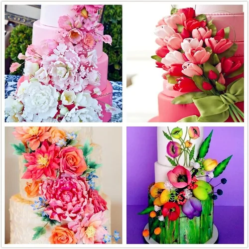 Vista 6 de Juego de 26 piezas de cortador de hojas y flores de goma de mascar de acero inoxidable, cortador de galletas de fondant, herramienta de fabricación