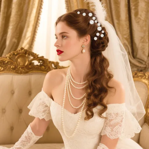 Vista 5 de 18 piezas de accesorios para el cabello de novia, perlas de boda, pasadores de pelo en forma de U, clips de perlas para novia, dama de honor