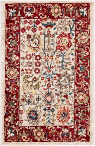 Vista 10 de SAFAVIEH Kashan Collection - Alfombra de área de 2 x 3 pies, color beige y gris pardo, diseño oriental tradicional, no desprende pelusa y de fácil