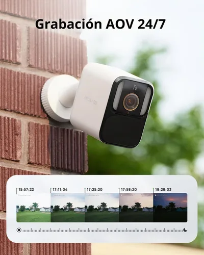 Vista 4 de Anona 4K Solar Security Cameras Wireless Outdoor 24/7 AOV Recording, 4 Pack