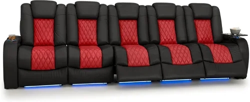 Vista 11 de Seatcraft Asiento de cine en casa Diamante Marrón Reclinable Individual
