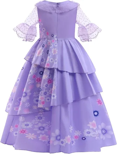 Vista 2 de Rabtero Vestido Mirabel para niña con bolsa, vestido Isabela de Encanto de princesa elegante para niñas