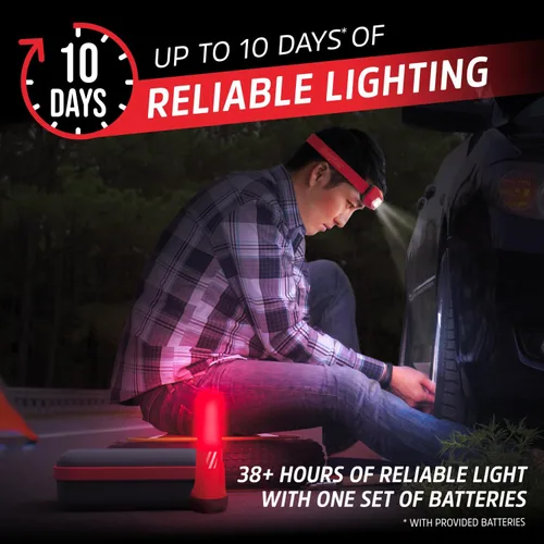 Vista 3 de Energizer WeatheReady - Kit de corte de energía con linterna LED 2 en 1, linterna frontal LED, IPX4 resistente al agua, baterías AA + AAA, estuche