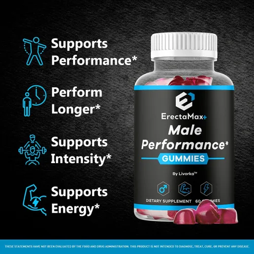 Vista 2 de Erecta Max+ - Gomitas oficiales ErectaMax+ Premium Gummys fórmula avanzada natural para la salud y el bienestar, suplemento diario ErectaMaxPlus