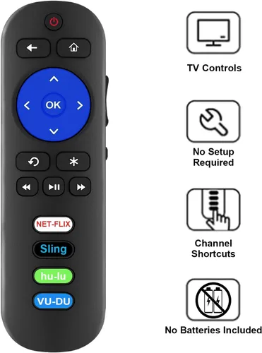 Vista 8 de Paquete de 2 controles remotos de repuesto compatibles con todos los controles remotos TCL Roku TV, RC280 RC282 para TCL 28 32 40 43 48 49 50 55 65