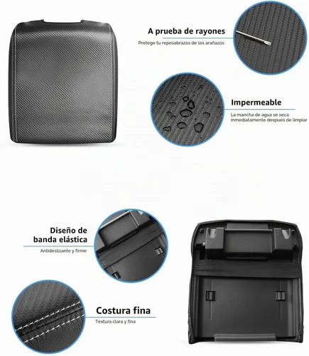 Vista 3 de INTGET Funda de consola central para Ford F150 Accesorios 2015-2020 2016 2017 2018 2019 Tapa central para reposabrazos de asiento de automóvil