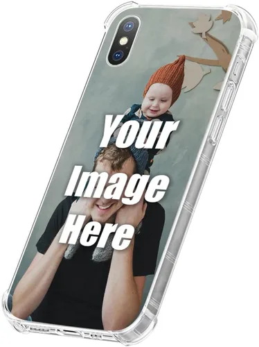 Vista 3 de Funda personalizada para iPhone, funda transparente de TPU suave a prueba de golpes, diseño de tus propias fundas de teléfono compatibles con Apple