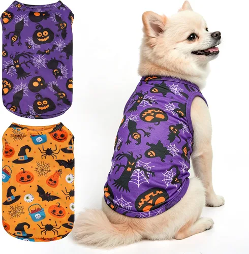 Vista 9 de BINGPET Bad to The Bone - Camiseta de algodón suave para cachorros, transpirable, ligera, para disfraz de perro, chaleco sin mangas, lavable a Malo