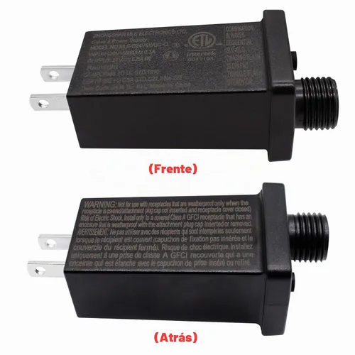 Vista 4 de Transformador LED de 24V6W Clase 2 Fuente de Alimentación LED, Impermeable IP44 de Bajo Voltaje Uso Temporal LED Driver Transformador Enchufe US CA
