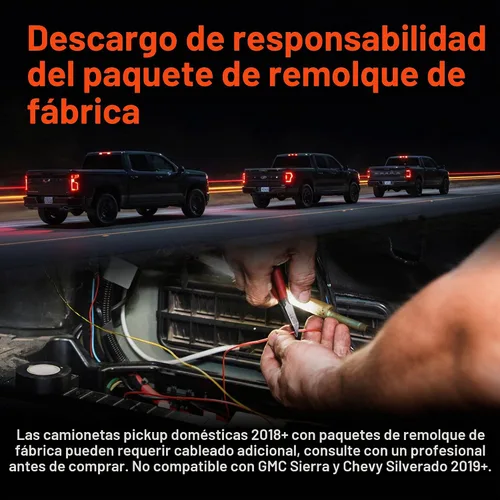 Vista 6 de True Mods Barra de luz LED de 49 pulgadas para puerta trasera ahumada para camioneta, remolque, vehículo [aluminio rígido] [secuencia de encendido]