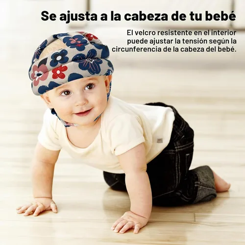 Vista 7 de Protector de cabeza de bebé para gatear caminando, casco de bebé ajustable sin golpes y cojín suave, gorra de seguridad infantil para niños que