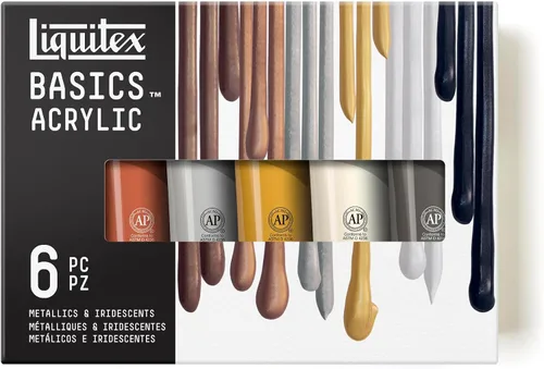 Vista 4 de Liquitex BASICS - Juego de pintura acrílica, 6 tubos de 22ml (0.74 onzas), fluorescente