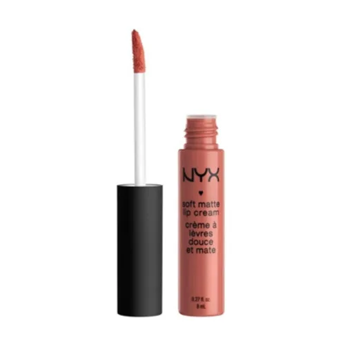 Vista 12 de NYX PROFESSIONAL MAKEUP - Crema labial mate y suave, lápiz labial líquido ligero, Abu Dhabi (rosa profundo-beige)