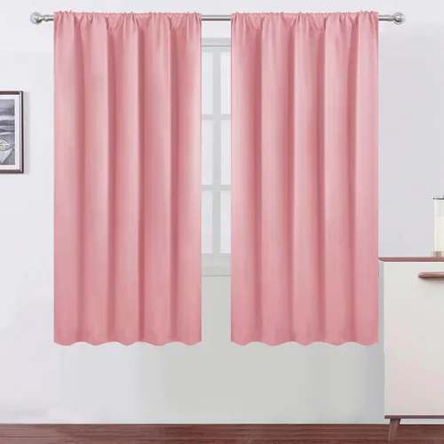 Vista 123 de LEMOMO Cortinas opacas de 42 x 54 pulgadas, juego de 2 paneles de cortinas con aislamiento térmico para oscurecer la habitación