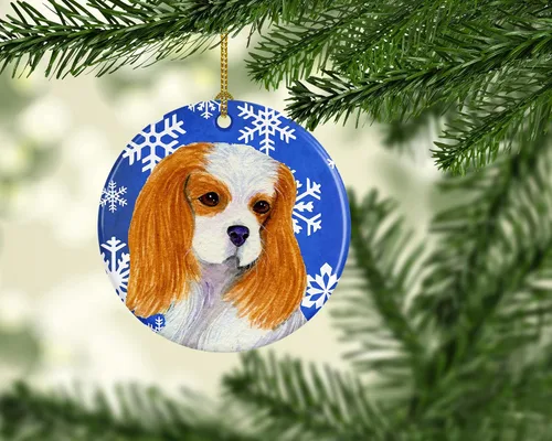 Vista 143 de Caroline's Treasures Cavalier Spaniel - Adorno de cerámica para colgar en el árbol de Navidad, para el hogar, Navidad, fiestas, regalo, 3 pulgadas