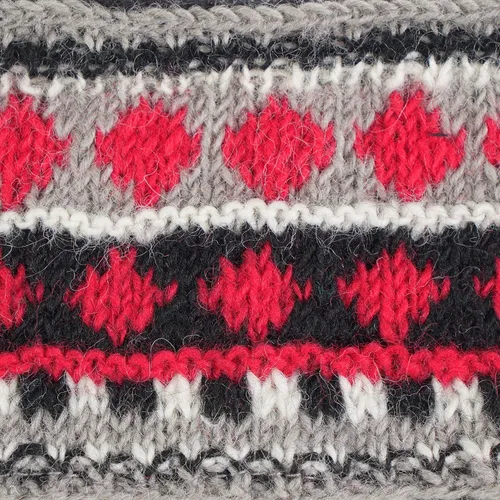 Vista 3 de Tibetan Socks Diadema tejida a mano con forro polar de lana