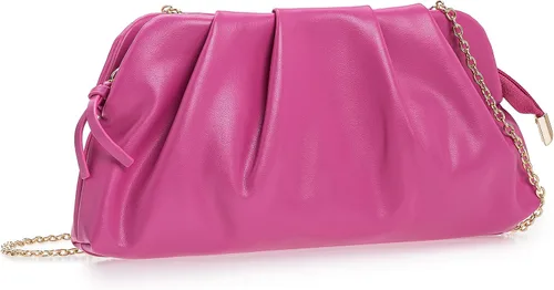 Vista 23 de CHARMING TAILOR Bolso tipo sobre elegante de cuero vegano suave con pliegues de PU para mujer Soft PU leather