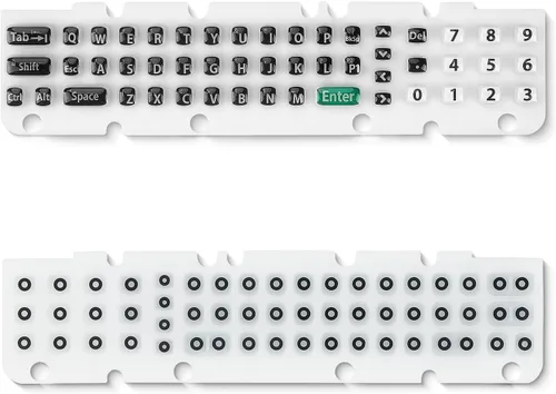 Vista 3 de Teclado de goma (51 teclas) para computadora montada en vehículo Honeywell Thor VM1A, reemplazo de teclado, soporte para computadora