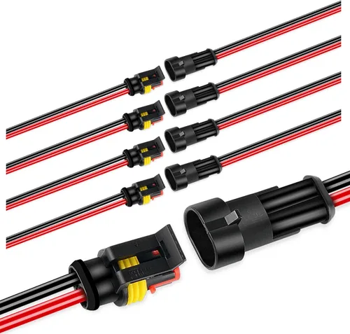 Vista 10 de Nilight Kit de conectores DT de 2 pines, 3 juegos de tamaño 16 contactos sólidos, terminal macho hembra impermeable para conectores de la serie DT