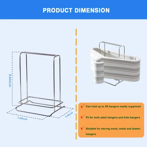 Vista 3 de Estante organizador de ropa de acero inoxidable resistente para almacenamiento de ropa para armario y habitación, Tidier Lavandería, tendedero