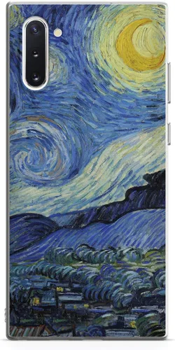 Vista 14 de Inspired Cases - Funda con textura 3D para iPhone Xs Max - Funda protectora de goma para iPhone Xs Max de Apple - Vincent Van Gogh - Noche estrellada