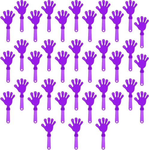 Vista 11 de 36 pinzas de mano negras de 7.5 pulgadas para hacer ruido, regalos de fiesta, plástico para eventos deportivos, bailar, baile, baloncesto, fútbol