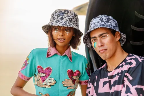 Vista 3 de Vibe Festival Gear Sombrero de pescador unisex para hombres y mujeres, sombrero de pesca de moda, lindo gorro de pescador