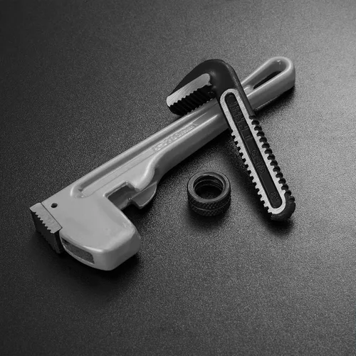 Vista 7 de DURATECH Llave de tubo recto de aluminio de 8 pulgadas de servicio pesado, ajustable, forjada por goteo, supera el estándar GGG