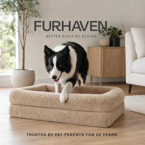 Vista 8 de Furhaven Snuggler - Cama ortopédica para perro, funda lavable, tamaño pequeño, visón