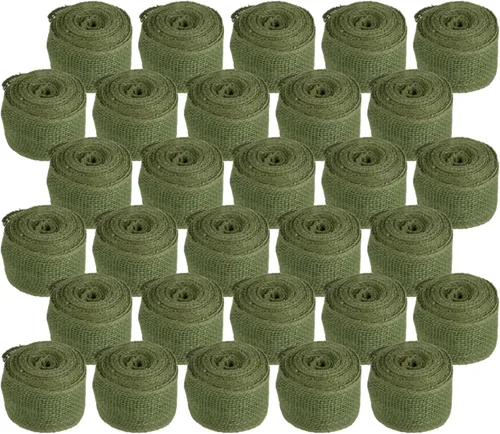 Vista 15 de JubileeYarn - Cinta de yute de arpillera para manualidades, 3 pulgadas x 10 yardas, color negro, 1 rollo
